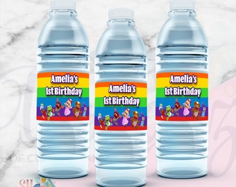 Muppet Babies Water bottle labels- Muppet Babies Birthday Party- Muppets Birthday- Muppets Babies