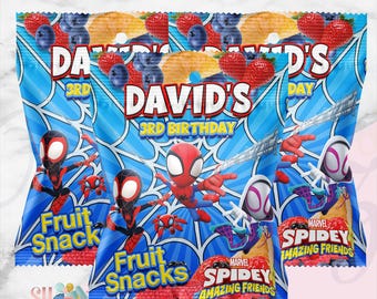 Spidey and His Friends Birthday Party, Spidey and His Friends Party, Spidey Candy Treats, Spidey Theme Party FS