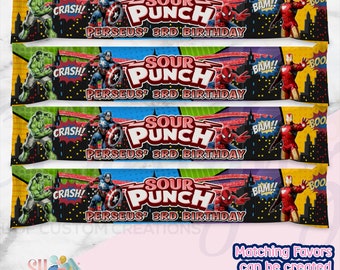 Super Hero Birthday Party Candies, Advengers Birthday Party, Super Heroes  Birthday Favors, Super Hero, Super Heroes Party SP