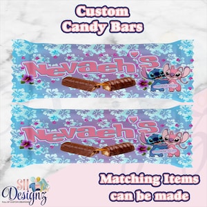 Stitch Birthday Chocolate Candies, Stitch and Angel Birthday Party, Lilo and Stitch Birthday Favors, Stitch and Angel, Stitch Party TX
