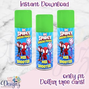 Spidey y sus increíbles amigos, divertidos regalos de cuerda para fiesta de cumpleaños, fiesta de Spidey, spray de cumpleaños de Spidey, SOLO DIGITAL.