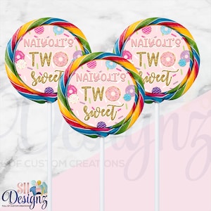 Two Sweet Pink Labels - Two Sweet Pink Party - Two Sweet Party - Two Sweet Birthday Party - Two Sweet Theme-