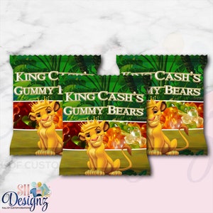 Lion King gummy bears, Lion King Birthday Party, Lion King Party Favors, Lion King Treats GB