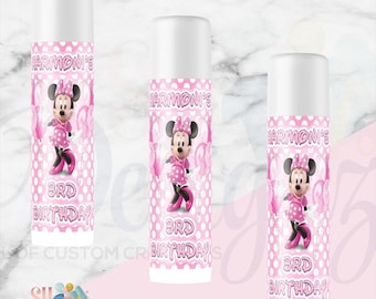 Minnie Mouse  Birthday Party Lip Balm Favors- Minnie Mouse  Birthday -Minnie Mouse  Party, Minnie MouseMinnie Mouse Party Favor