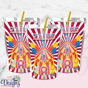 Circus Drink Labels - Circus  Party - Circus Party - Carnival Birthday Party - Carnival Theme- Circus Birthday Theme