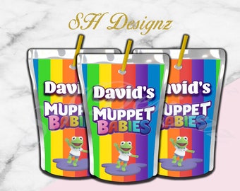 Muppet Babies Juice Pouch Labels, Muppets, Muppet Babies, Muppet Babies Party