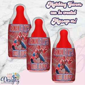 Spiderman Birthday Party candies, Spiderman Birthday Party, Spiderman Birthday Favors, Spiderman, Spiderman Party BP