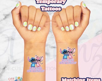 Stitch Birthday Party Tattoo Favors, Stitch and Angel Birthday Party, Lilo and Stitch Birthday Favors, Stitch and Angel, Stitch Party