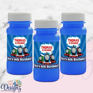 Train Party Bubble Labels Favors- Train Birthday Party - Train Birthday Party-  Train Party labels