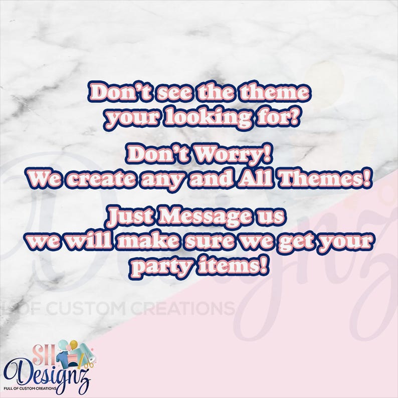 a pink and white marble background with the words don't see the theme for
