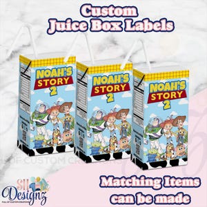 Toy Story Juice Labels, Toy Story Birthday Party, Toy Story Labels Stickers, Toy Story Birthday