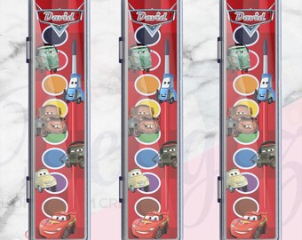 Cars Watercolor Paint Set Insert Paper , ( digital)