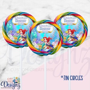 The Little Mermaid Birthday Labels, The Little Mermaid Party favors, The Little Mermaid Birthday,  The Little Mermaid Birthday Party