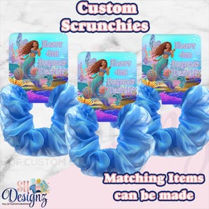 The Little Mermaid Birthday Scrunchies, Live Action Mermaid, Little Mermaid Favors, Little Mermaid, Black Mermaid