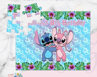 Stitch Party Puzzle, Birthday Favor (Stitch, 12 or 28 Pieces)