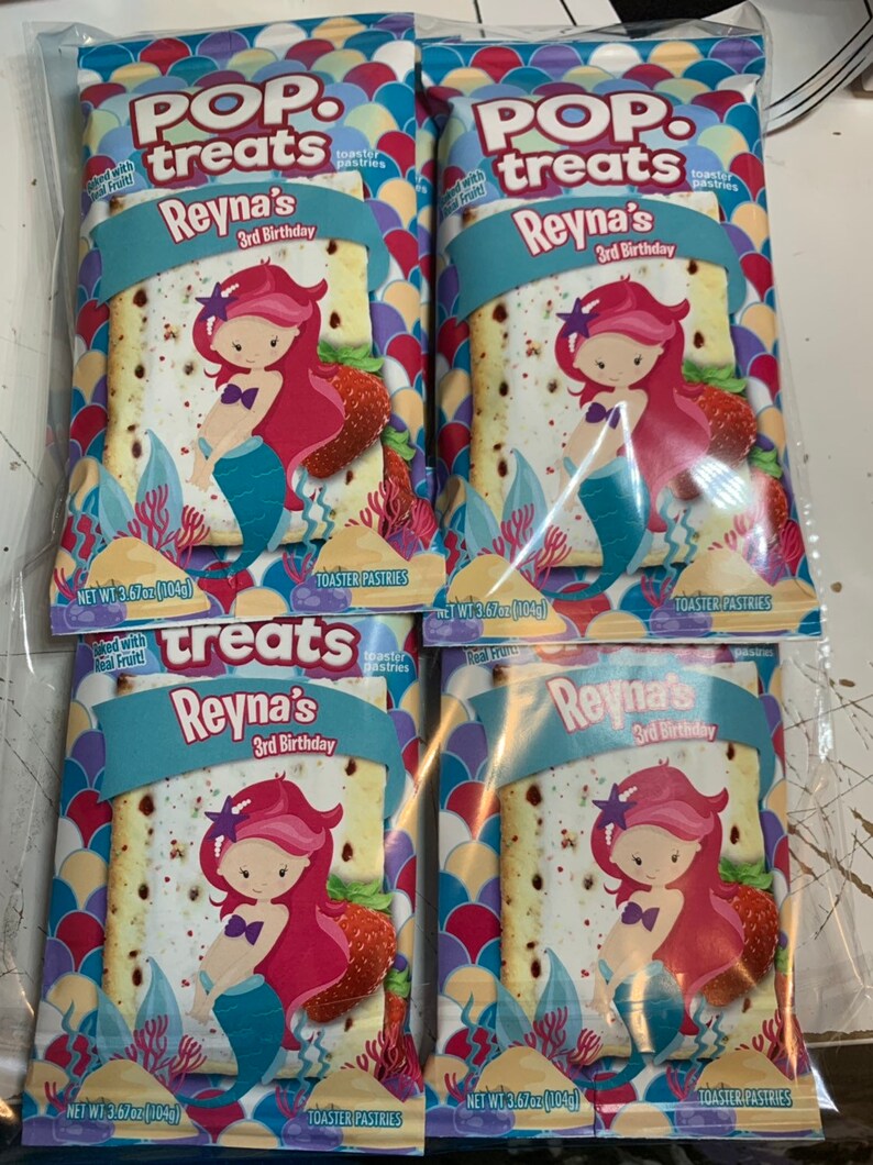 mermaid party Mermaid Pop-tarts printed or digital under the sea party Under the sea pop tarts