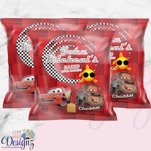 Cars Birthday Cracker Favors - Cars Birthday Party- Cars Birthday Decor - Cars, Cars Lighting McQueen