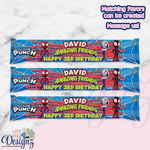 Spidey and his Amazing Friends Birthday Party Candy, Spidey Theme, Spidey Party, Spidey Birthday, SP