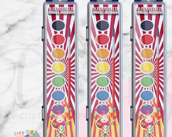 Circus Watercolor Paints  -Circus - Circus  Party - Circus Party - Carnival Birthday Party - Carnival Theme- Circus Birthday Theme Paints