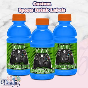 Gamer Party Decorations & Favors, Video Game Birthday Party Supplies, Video Game Party  Sports Drink Labels - Gamer Party, Game Truck Party