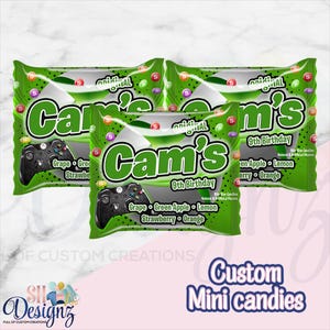 Video Gamer Birthday Party candies, Gamer Birthday Candies Treats, Video Game Birthday Theme MINI
