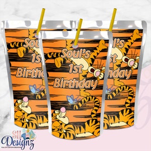 Tigger Birthday Party Juice Labels, Tigger , Tigger Birthday Party, Tigger Birthday