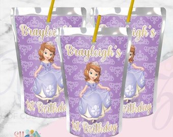 5 Sofia The First   Stickers Party Favors 