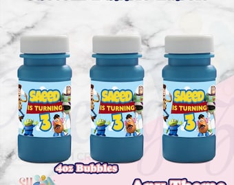 Toy Story Birthday Party Bubble labels, Toy Story Birthday Party Favors treats labels, Toy story 3, Toy Story 2