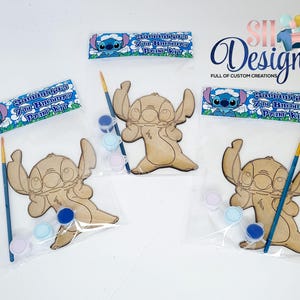 Stitch Birthday Party Paint Kit Favor  Stitch and Angel Birthday Party, Lilo and Stitch Birthday Favors, Stitch Party- DIY - Craft  - Gift