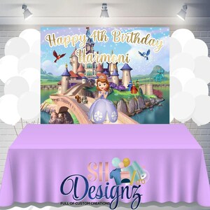Sofia The First Birthday Banner - Sofia The First Birthday Party- Sofia The First Birthday Backdrop- Sofia The First