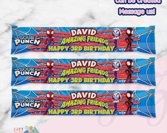 Spidey and his Amazing Friends Birthday Party Candy, Spidey Theme, Spidey Party, Spidey Birthday, SP