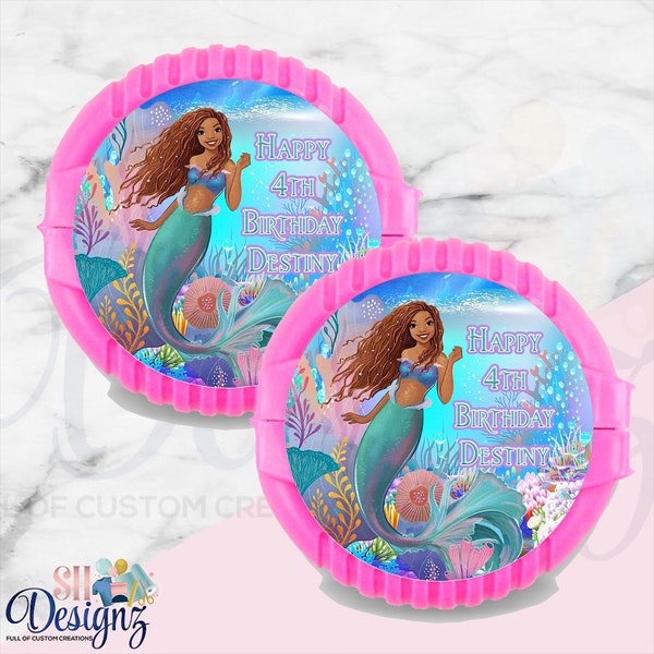 The Little Mermaid Birthday Bubble tape, Live Action Mermaid, Little Mermaid Favors, Little Mermaid, Black Mermaid