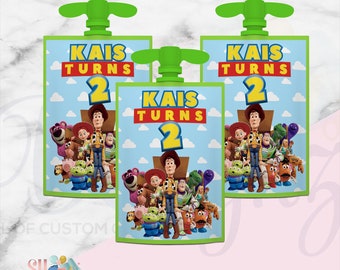 Toy Story Applesauce Labels, Toy Story Birthday Party, Toy Story Labels Stickers