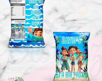 Luca Birthday Party Chip Bags, (Digital)