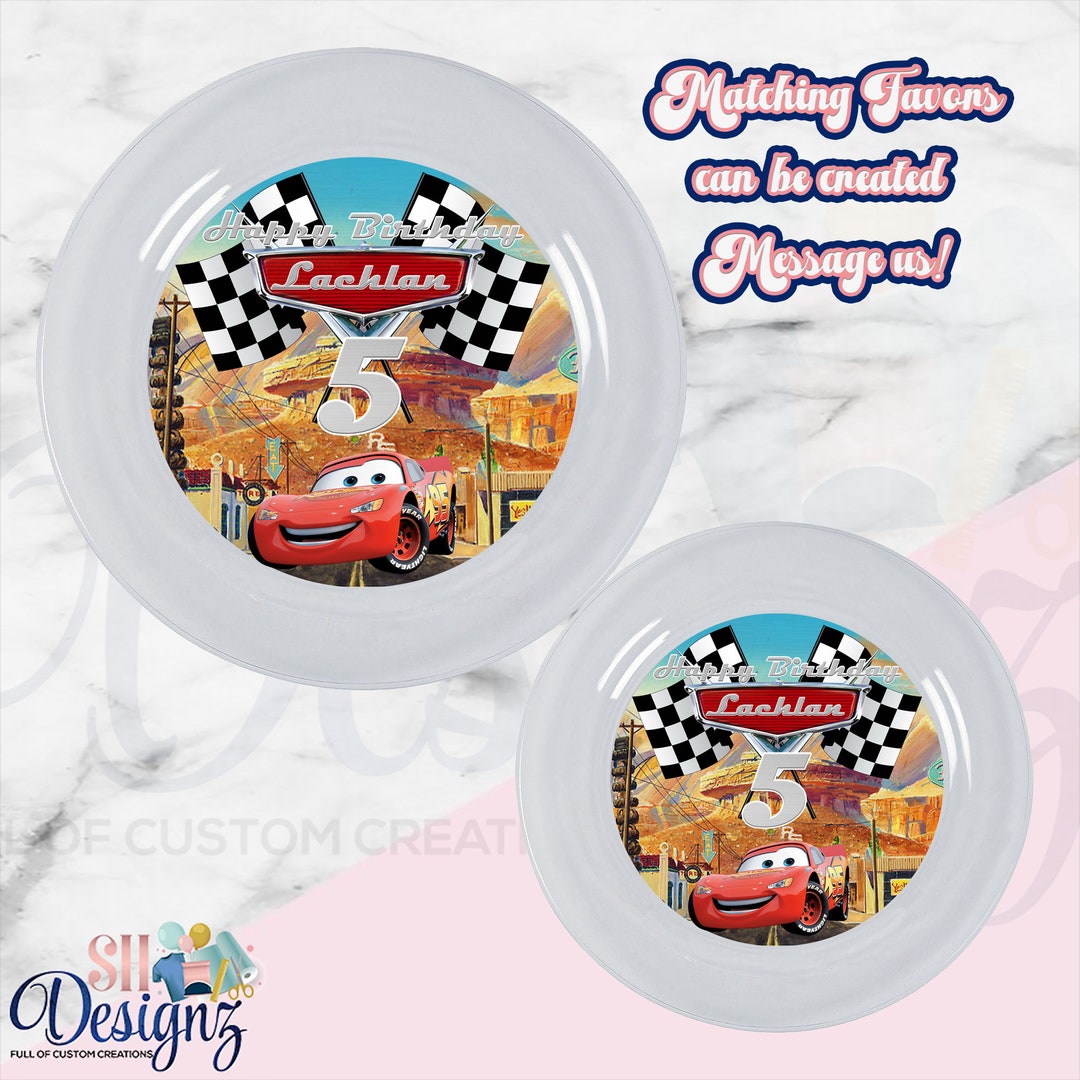 Cars Plates, Cars Birthday Party Plates- Cars Plates in Sets of 12 - Etsy