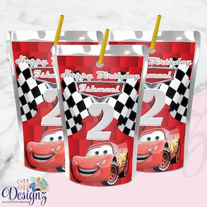 Cars Birthday Party, Cars Party, Cars Drink Labels, Cars Birthday Theme, Cars Water Labels, Lighting McQueen