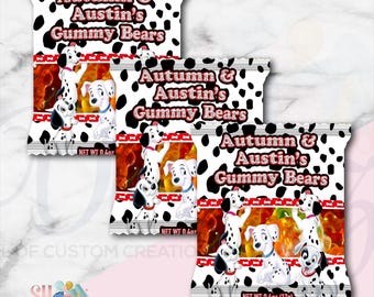 101 Dalmatians Birthday Party Gummy Bears Wrappers ( Digital)