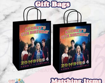 Zombies 4 Birthday Party Gift bag, Zombies 4, Zombies Theme, Zombies Party, Zombies2 Favor, Zombies 3 Decorations