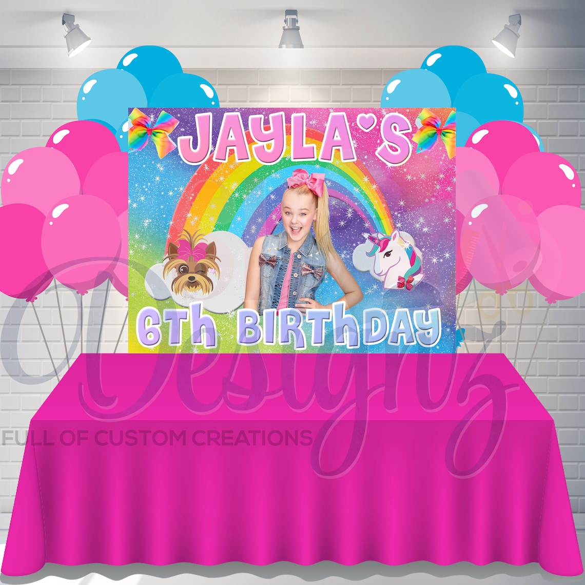 Jojo Siwa Birthday Banner Jojo Siwa Banner Jojo Siwa Party | Etsy UK