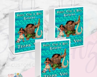 Moana Birthday Gift Bags, Moana Party Bags, Moana Birthday Bags, Moana Birthday Party