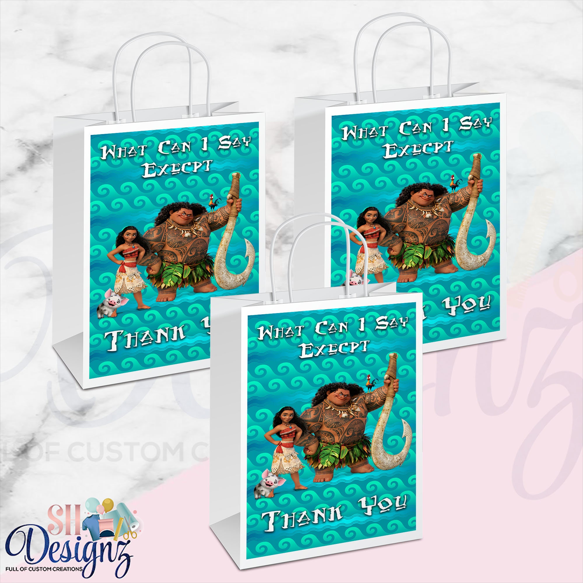 Moana Birthday Gift Bags Moana Party Bags Moana Birthday - Etsy Sweden