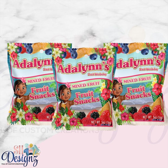 Moana birthday party Fruit Snacks- Maui Birthday Party Themed favors  treats- Maui Party- Moana Party Boys- Party favors- \ FS