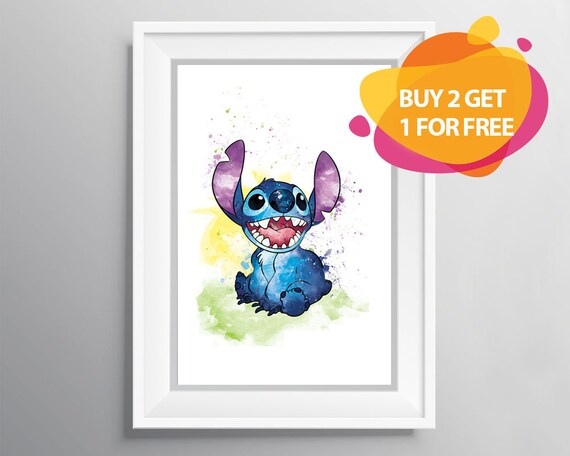Lilo And Stitch Stitch Print Lilo And Stitch Print Stitch Art Disney Print Printable Stitch Printable Nursery Art