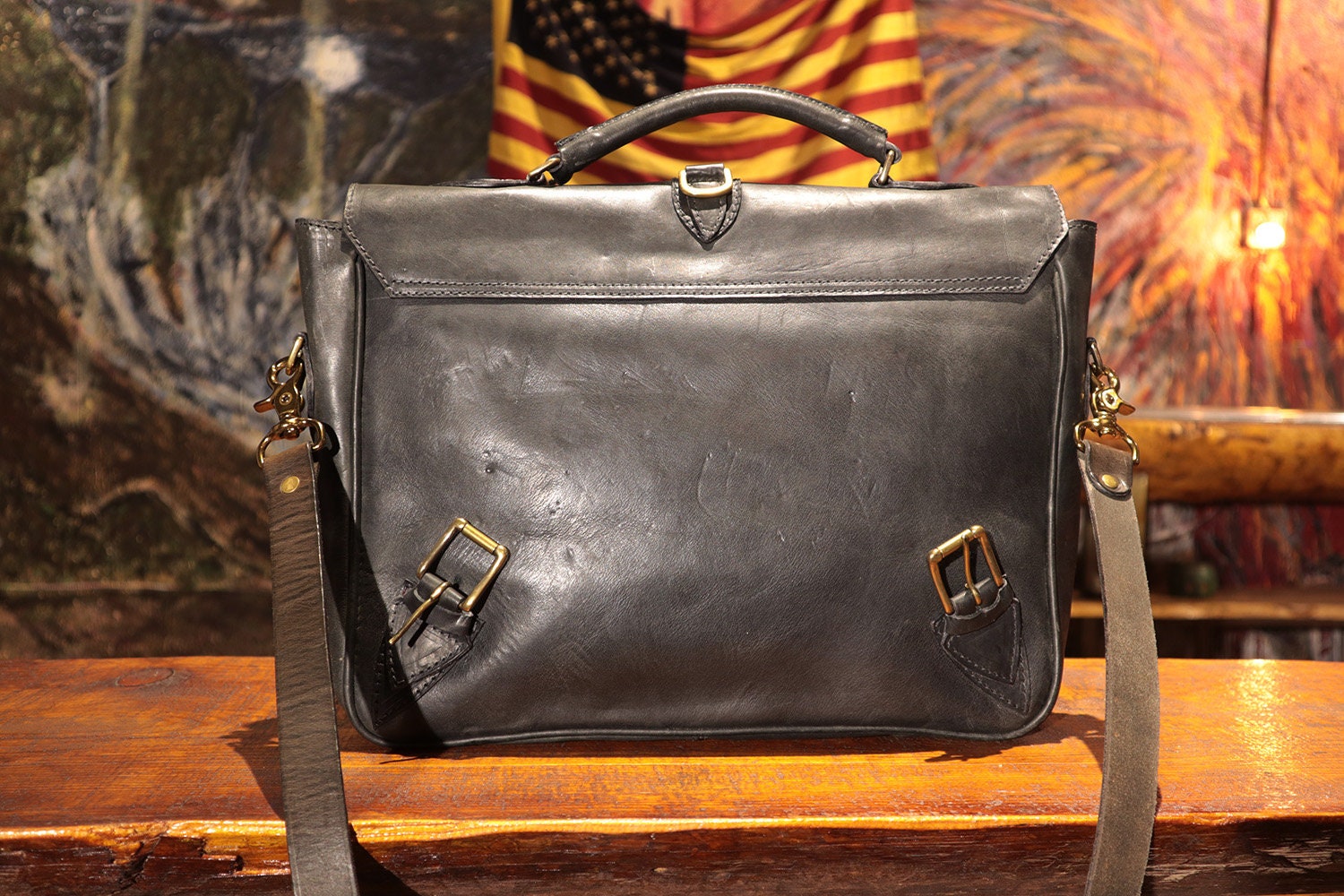 Leather School Bag Leather School Backpack Etsy