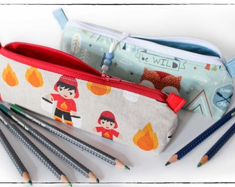 Pencil case, pen roll "Fireman" or "Fox"