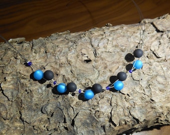 Polariskette blau schwarz hellblau Halskette Polaris Kette Halskette