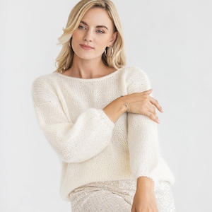 White Fluffy Sweater Etsy Canada