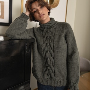 Army green turtleneck discount