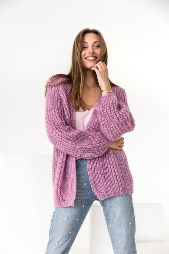 THE TOE】Parasol mohair cardigan pink