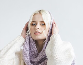 スカーフ Light Wool Scarf Marcaオリジナル】羽根飾り 大判 シルクツイル スカーフ / Marca